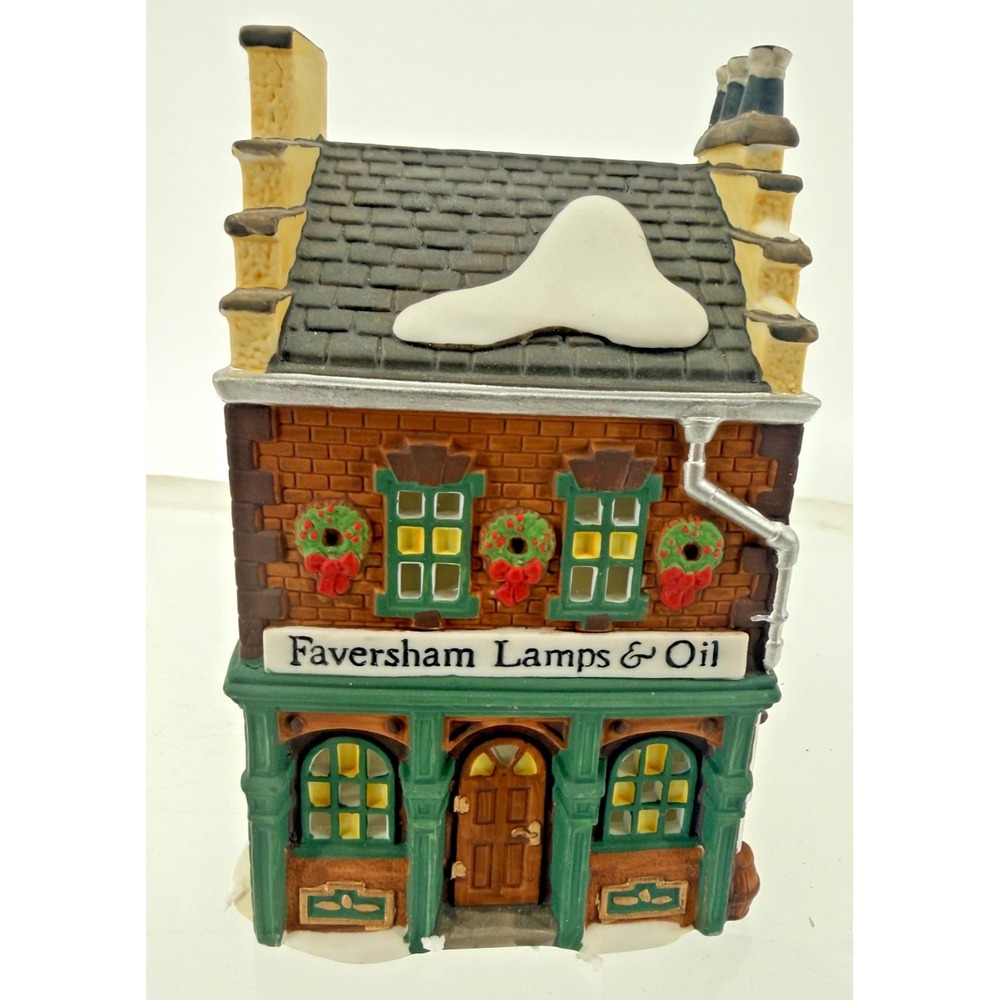 Dept 56 Dickens Village Faversham Lamps & Oil Porcelain Building‎ #5832-7